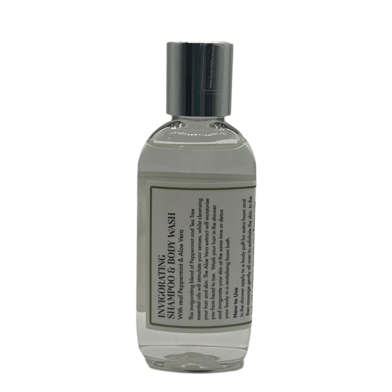 Travel Size Invigorating Shampoo &  Body Wash 75ml | Peppermint & Tea Tree NES301/75ml