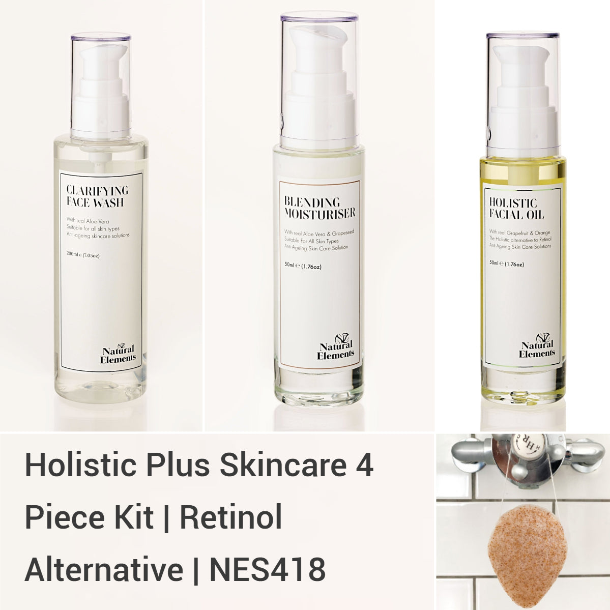 Holistic Plus Skincare 4 Piece Kit | Retinol Alternative
